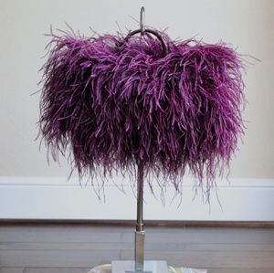 Ostrich feather handbag